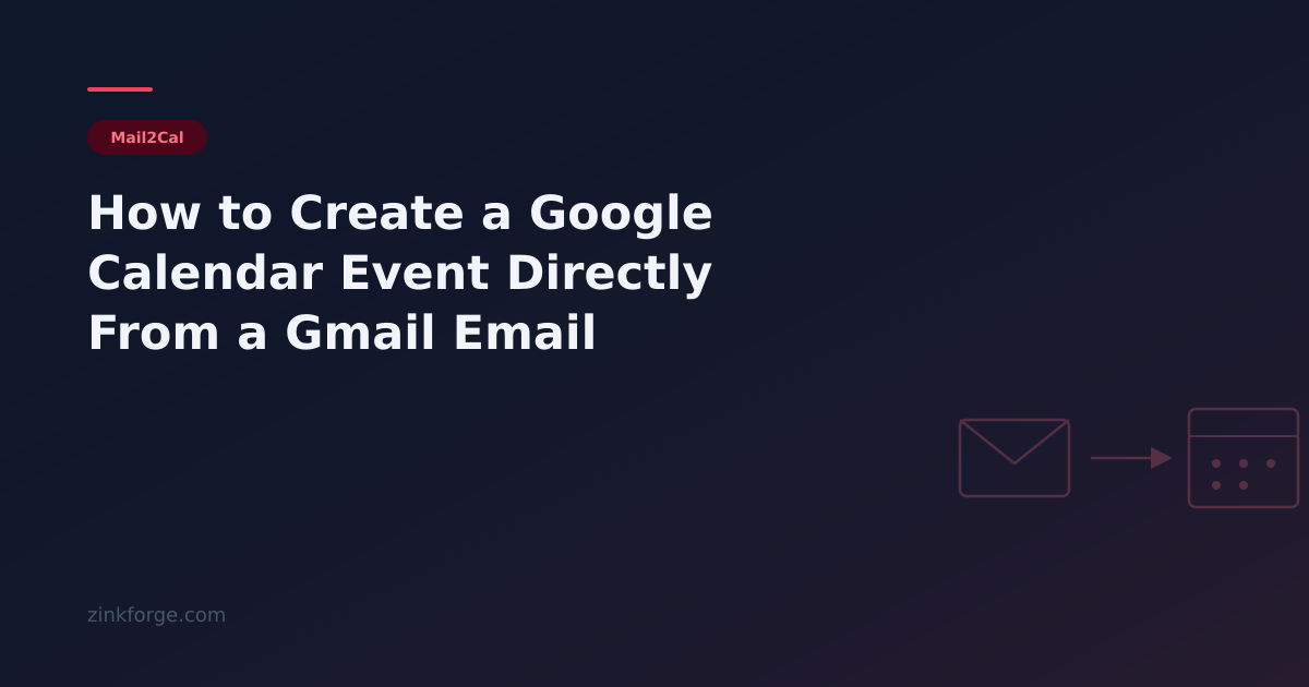 How to Create a Google Calendar Event Directly From a Gmail…