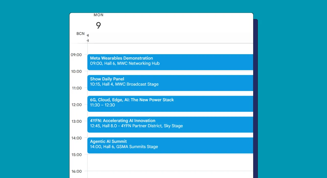 Google Calendar omplert amb múltiples esdeveniments extrets automàticament per Mail2Cal d'un sol correu
